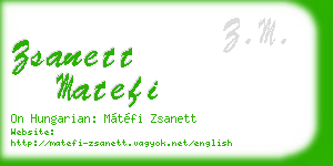 zsanett matefi business card
